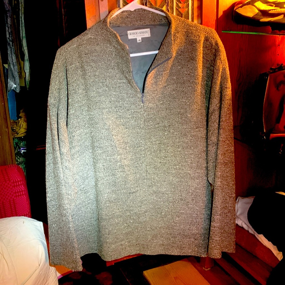 Giorgio ARMANI Silk 1/4 Zip Pullover